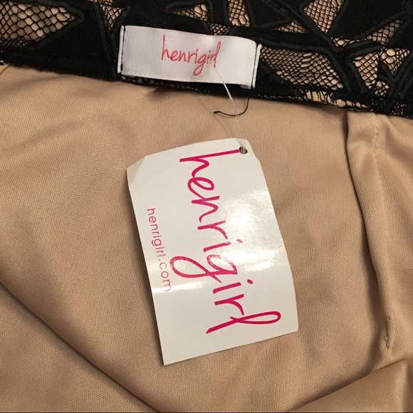 Henrigirl NWT Black and Beige lace pattern skirt - Picture 4 of 5